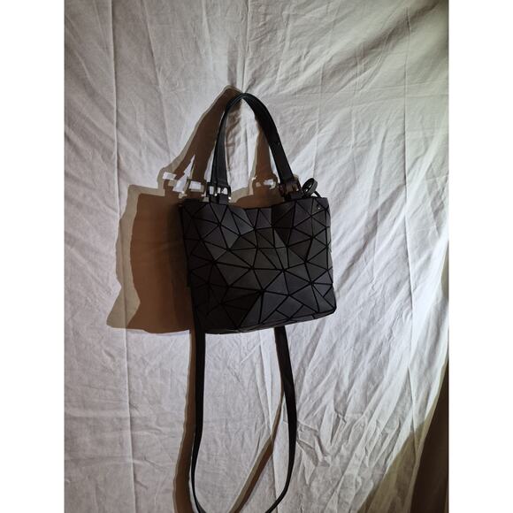 Lovevook Gray Iridescent Geometric Luminous Handbag Purse Holographic Look - Picture 5 of 10